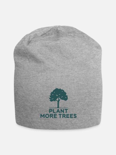 Plant More Trees Nature Conservation Slogan - Jersey Beanie - heather gray - Front