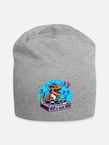 Dino Decks: Jurassic Beats - Jersey Beanie - heather gray - Front