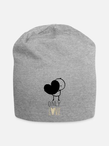 "Pure Love Essence" - Jersey Beanie - heather gray - Front
