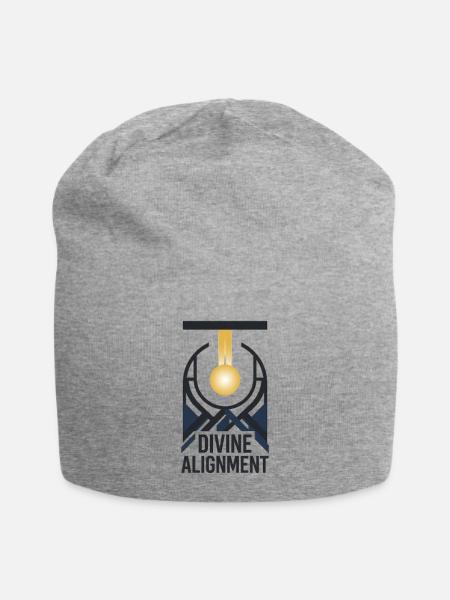 Divine Alignment Geometric Logo - Jersey Beanie - heather gray - Front