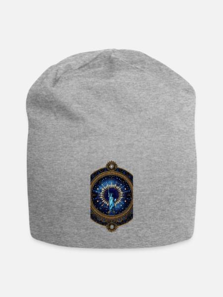 Ornate cosmic statue of liberty  - Jersey Beanie - heather gray