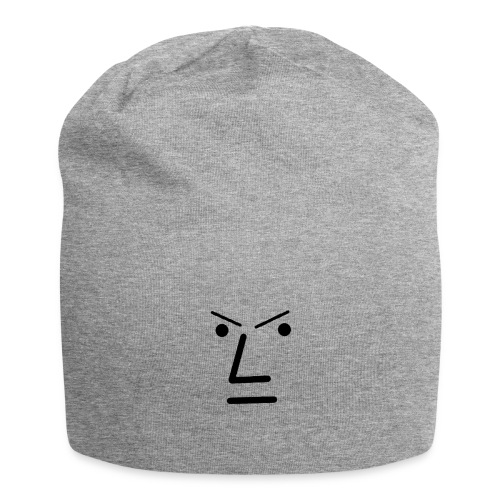 Grey Face Design Angry - Jersey Beanie