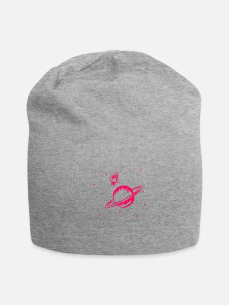 Universe Planet Rocket Stars - Jersey Beanie - heather gray