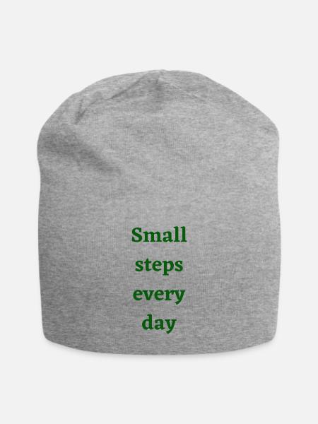 Small steps everyday - Jersey Beanie - heather gray - Front
