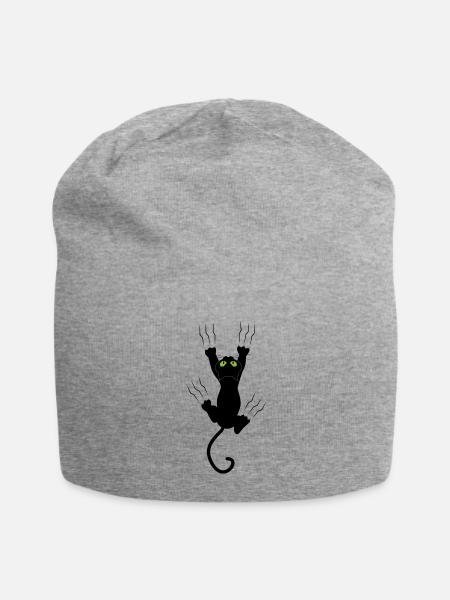 Cat - Jersey Beanie - heather gray