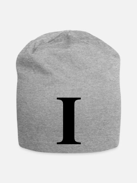 Roman Numeral 1 - Jersey Beanie - heather gray