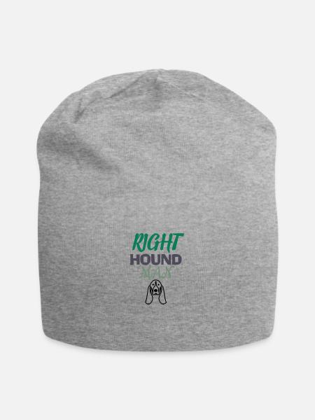 Right hound man - Jersey Beanie - heather gray - Front