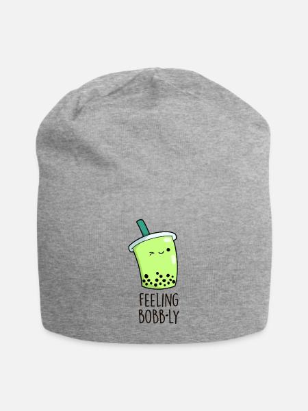 Feeling Bobb Ly Cute Boba Tea - Jersey Beanie - heather gray - Front