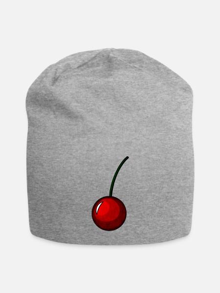 Cherry - Jersey Beanie - heather gray - Front