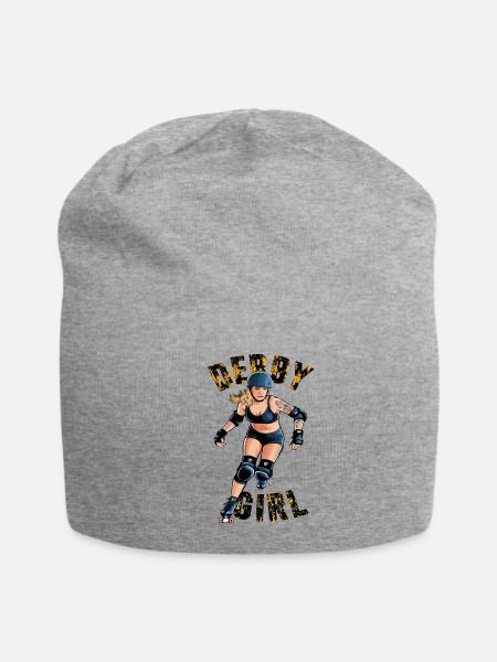 Roller Skates Roller Derby Roller Skating - Jersey Beanie - heather gray - Front