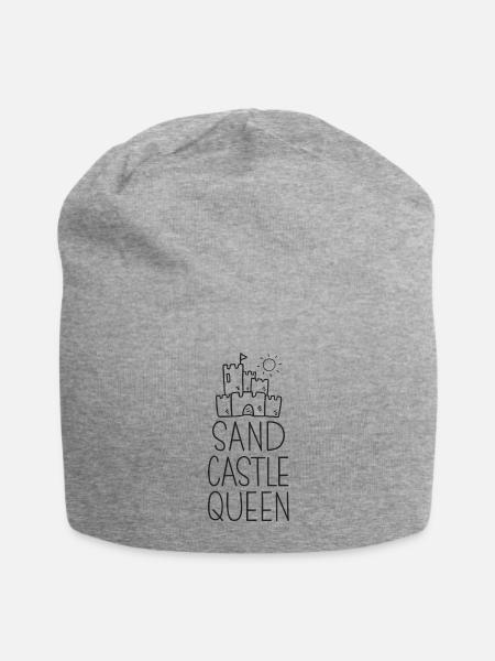 Sand Castle Queen - Jersey Beanie - heather gray - Front