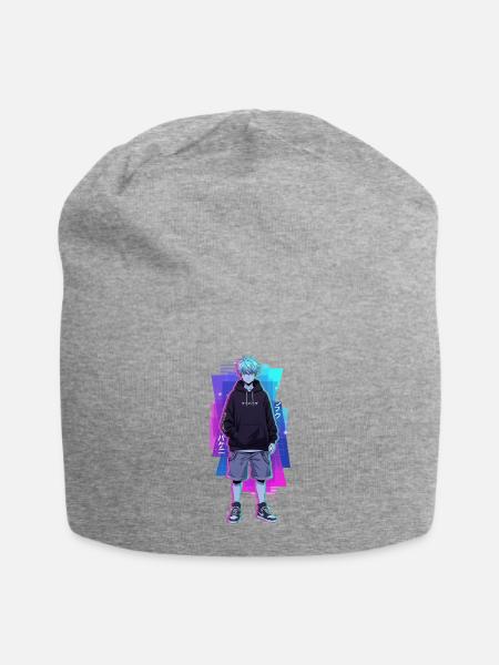 Neon Holo Hoodie Hero - Jersey Beanie - heather gray