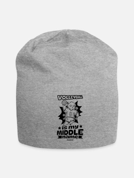 Volleyball beach volleyball gift beach - Jersey Beanie - heather gray - Front