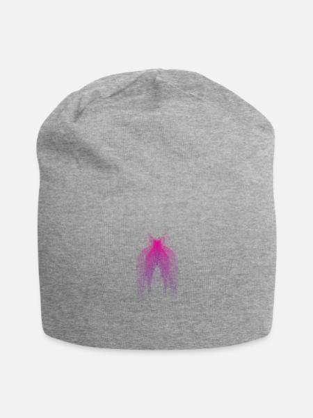 Abstract Dot Design - Jersey Beanie - heather gray - Front