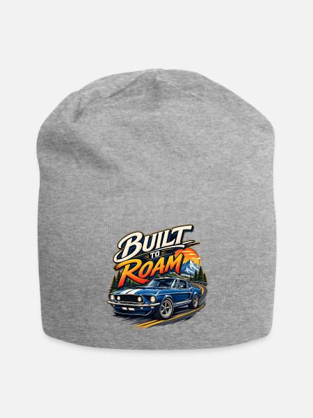 Built To Roam Classic Car - Jersey Beanie - heather gray - Front