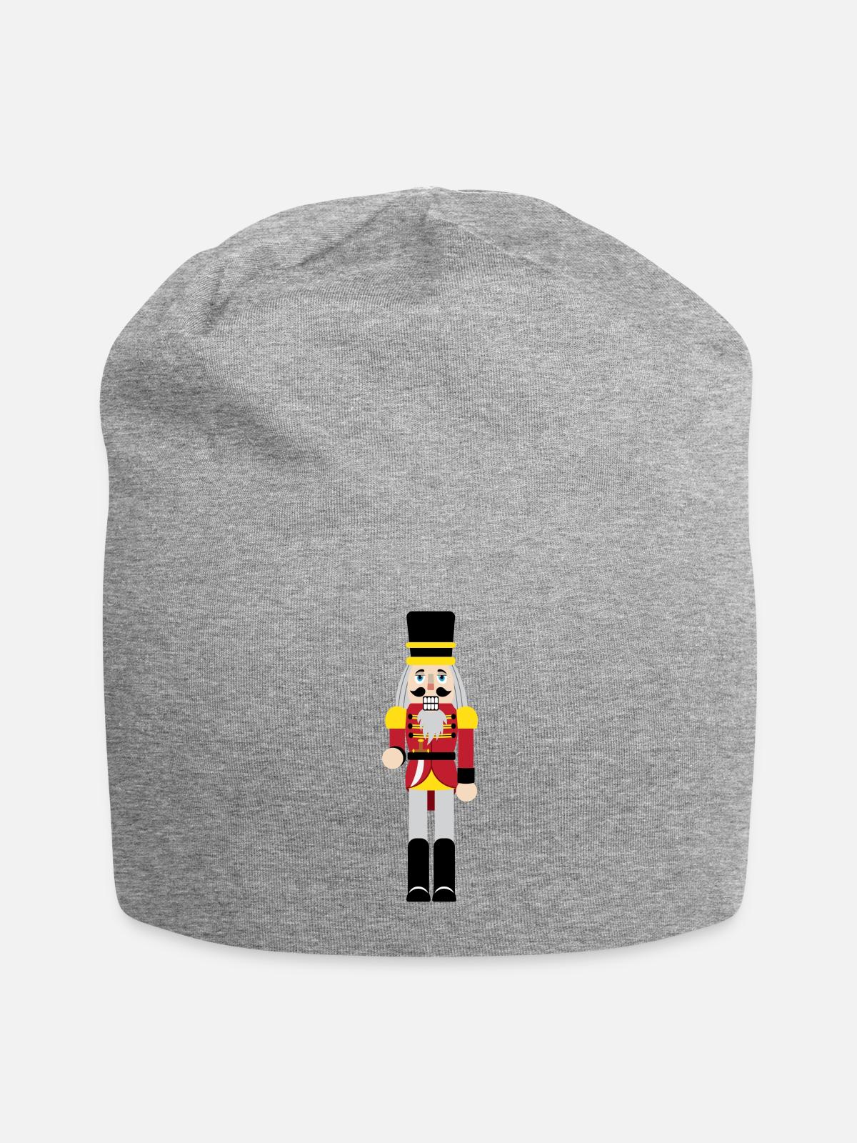 Christmas Nutcracker - Jersey Beanie - heather gray - Front