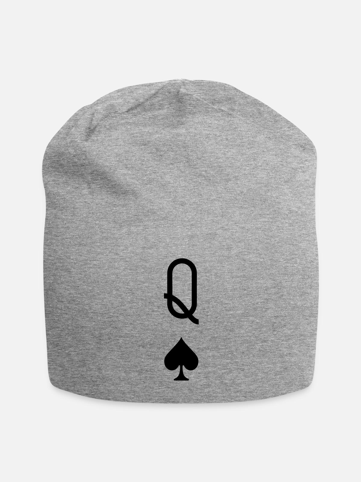 Queen of Spades - Jersey Beanie - heather gray - Front
