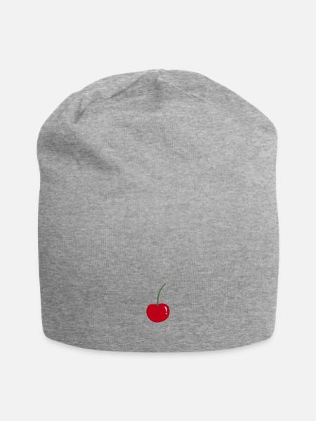 cherry - Jersey Beanie - heather gray - Front