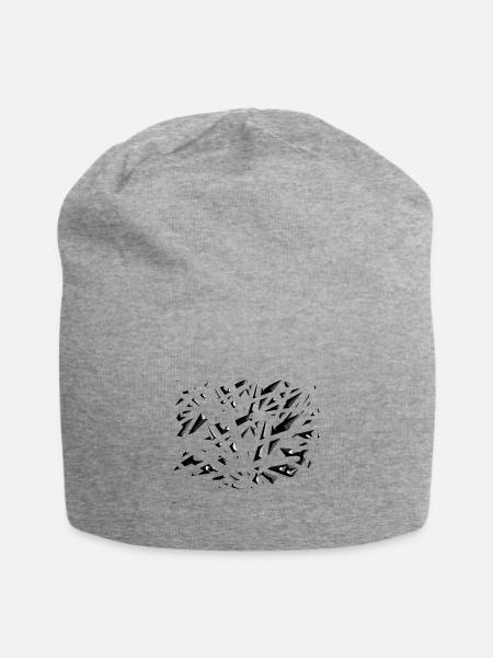 pattern gray shards - Jersey Beanie - heather gray - Front