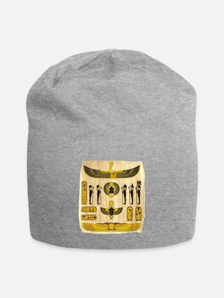Ancient Egyptian Deities Authentic Mythology - Jersey Beanie - heather gray - Front
