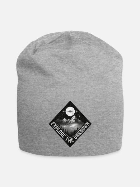 Explore the Unknown Patch - Jersey Beanie - heather gray - Front