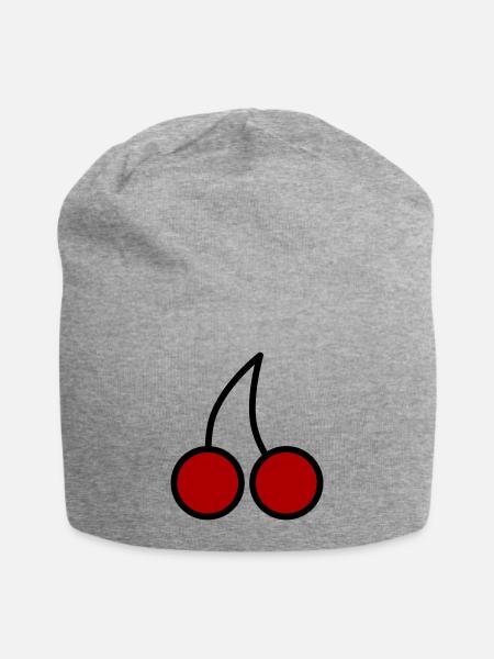 Cherry - Jersey Beanie - heather gray - Front