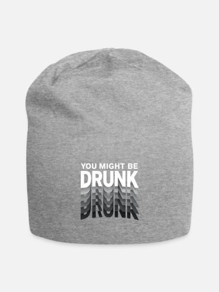 You Might Be Drunk Mirror Echoes - Jersey Beanie - heather gray - Front