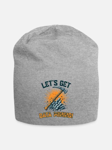 Let's Get Data Mining - Jersey Beanie - heather gray - Front