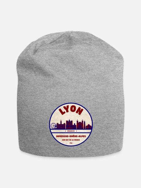 Lyon Skyline - Jersey Beanie - heather gray
