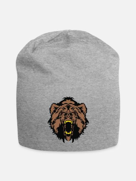 Rich Bear - Jersey Beanie - heather gray - Front
