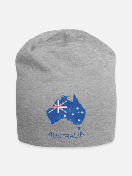 australia logo - Jersey Beanie - heather gray