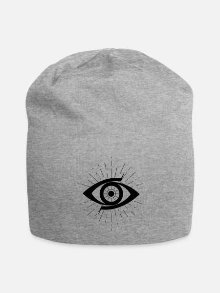 Eye - Jersey Beanie - heather gray - Front