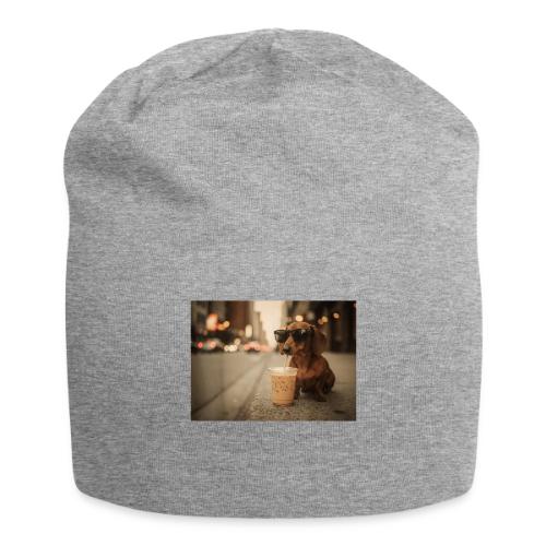 Funny Dachshund Iced Coffee Lover Tee - Jersey Beanie
