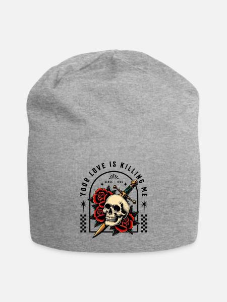 street wear - Jersey Beanie - heather gray - Front