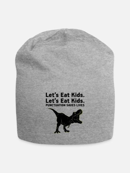Neon Tyrant Rex - Jersey Beanie - heather gray