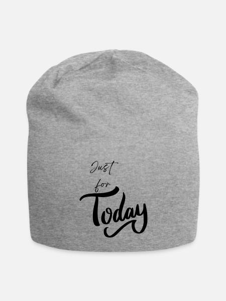 Just For Today - Jersey Beanie - heather gray - Front