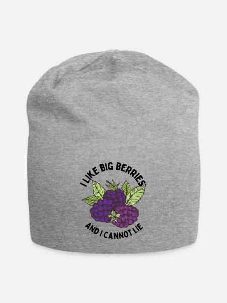 I Like Big Berries And I Cannot Lie - Jersey Beanie - heather gray