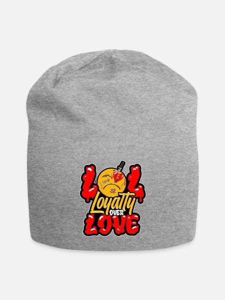 Loyalty Over Love Emblem - Jersey Beanie - heather gray - Front