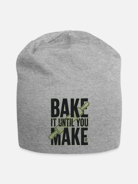Bake It Until You Make It - Jersey Beanie - heather gray