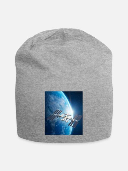 Earthrise Orbital Station - Jersey Beanie - heather gray - Front