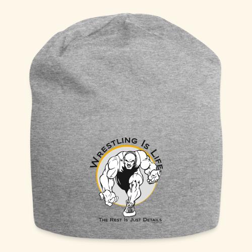 Wrestling is Life - bw - Jersey Beanie