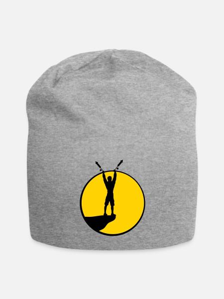 blob color drop happy new year happy new year rock - Jersey Beanie - heather gray - Front
