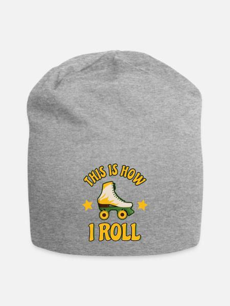 This Is How I Roll Rollerskate Rollerblading - Jersey Beanie - heather gray - Front
