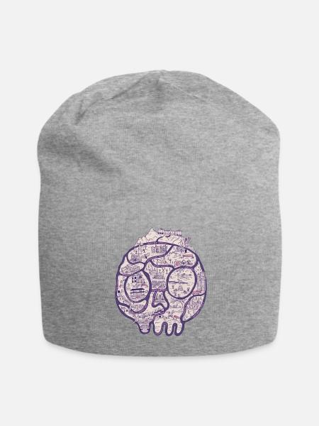 Horror Map - Jersey Beanie - heather gray - Front