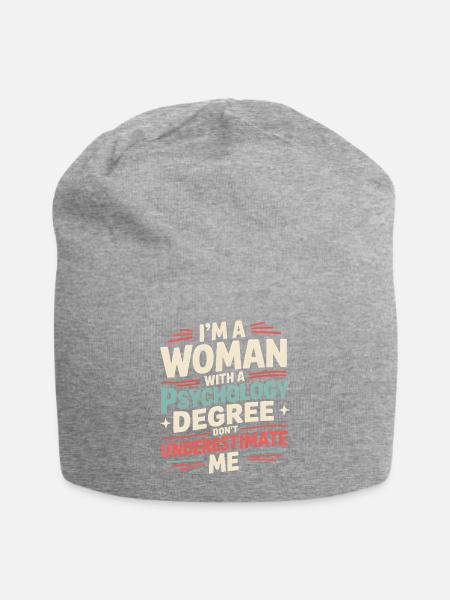 PSYCHOLOGY_3_-1- - Jersey Beanie - heather gray