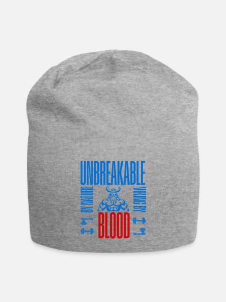 Unbreakable by Nature Viking by Blood Gym Warrior - Jersey Beanie - heather gray