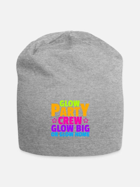 Glow Party Crew Glow Big Or Glow Home - Jersey Beanie - heather gray - Front