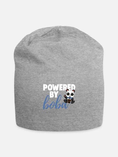 Powered By Boba - Jersey Beanie - heather gray - Front