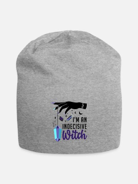 Witch Pendulum Divination Fortune Tellers - Jersey Beanie - heather gray - Front