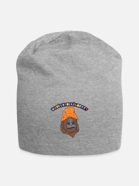 Animal Sasquatch Scary - Jersey Beanie - heather gray - Front